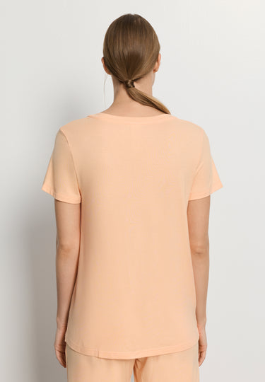 Sleep And Lounge Short Sleeve Shirt | Peach Nougat 79050-2274